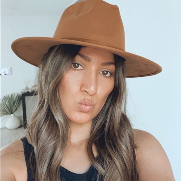 Lizette Suede Fedora Hat Camel main image 3